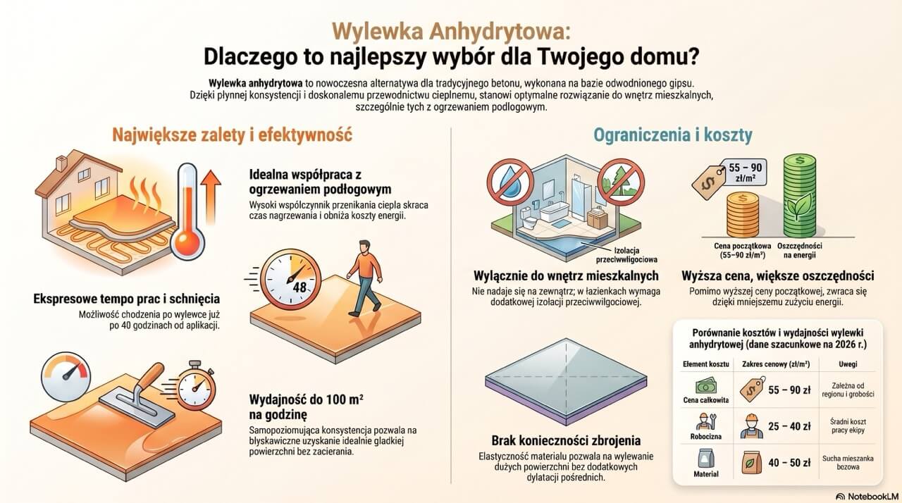 infografika wylewka anhydrytowa - dlaczego warto