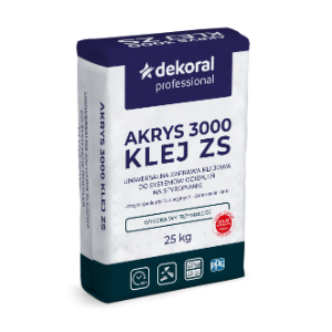 Dekoral Professional  Akrys 3000 Klej ZS- do siatki zbrojacej na stryropianie - szary -25kg