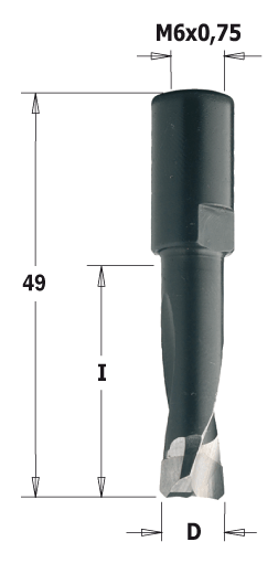 CMT Frez Domino do Festool D10 I28 L90 SM6x0,75 (380.100.11)