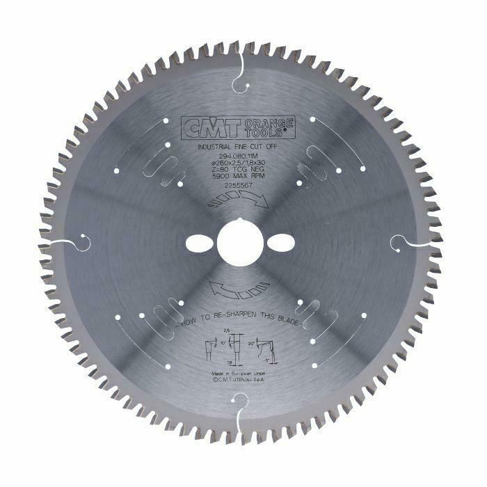CMT Piła do cięcia poprzecznego D260 F30 Z80N K2,5/1,8 -5° neg. (294.080.11M)