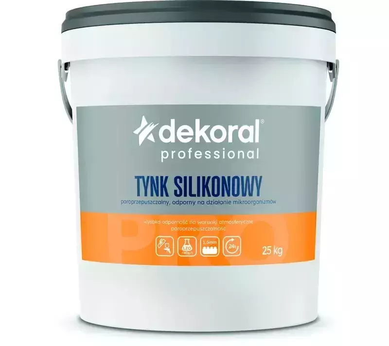 Dekoral Professional Tynk Silokonowy--biały 25 kg