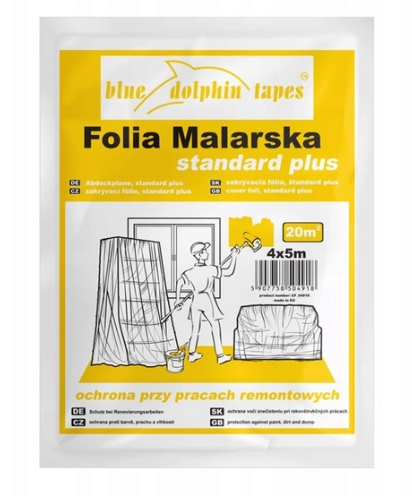 Folia Malarska BDT STANDARD PLUS CF-250 4m x 5m Blue Dolphin