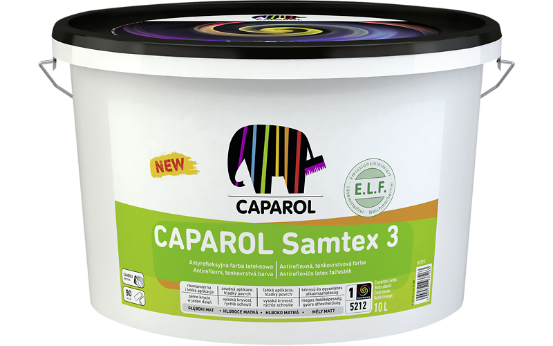 Caparol Samtex 3 10l - antyrefleksyjna farba lateksowa