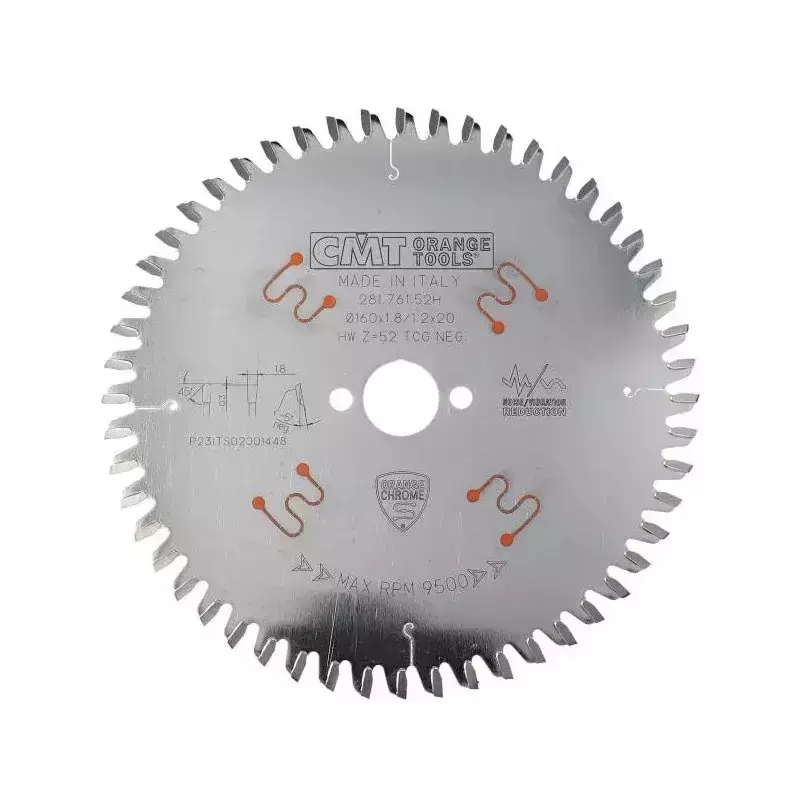 CMT Piła do kompozytów tarcza pilarska chromowana 160x20mm 52Z 281.761.52H