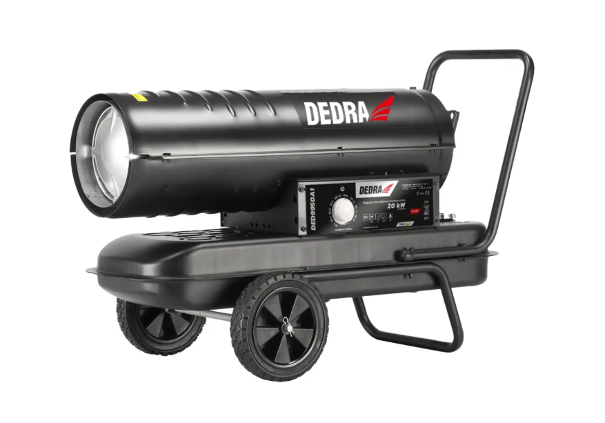 Nagrzewnica olejowa Dedra DED9950A1 – 20 kW z ramą i kołami