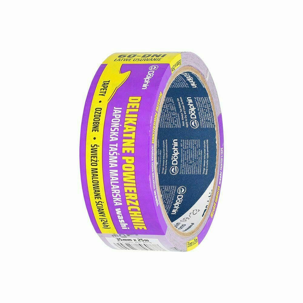 Taśma malarska Washi 29 mm x 25 m do Delikatnych Powierzchni - Blue Dolphin