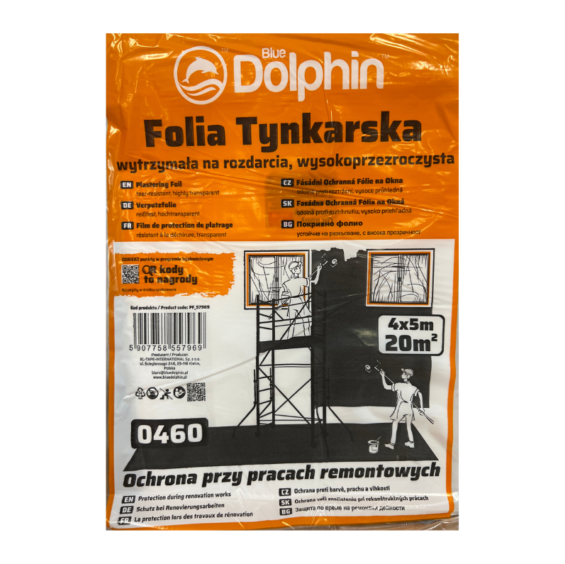 Folia Tynkarska 4x5m (20m2) Blue Dolphin 0460 - cieńsza
