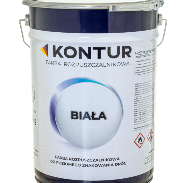 Farba drogowa biała 33kg - KONTUR