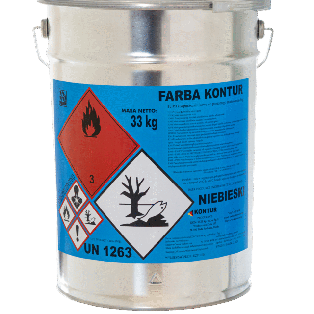 Farba drogowa niebieska 33kg - KONTUR
