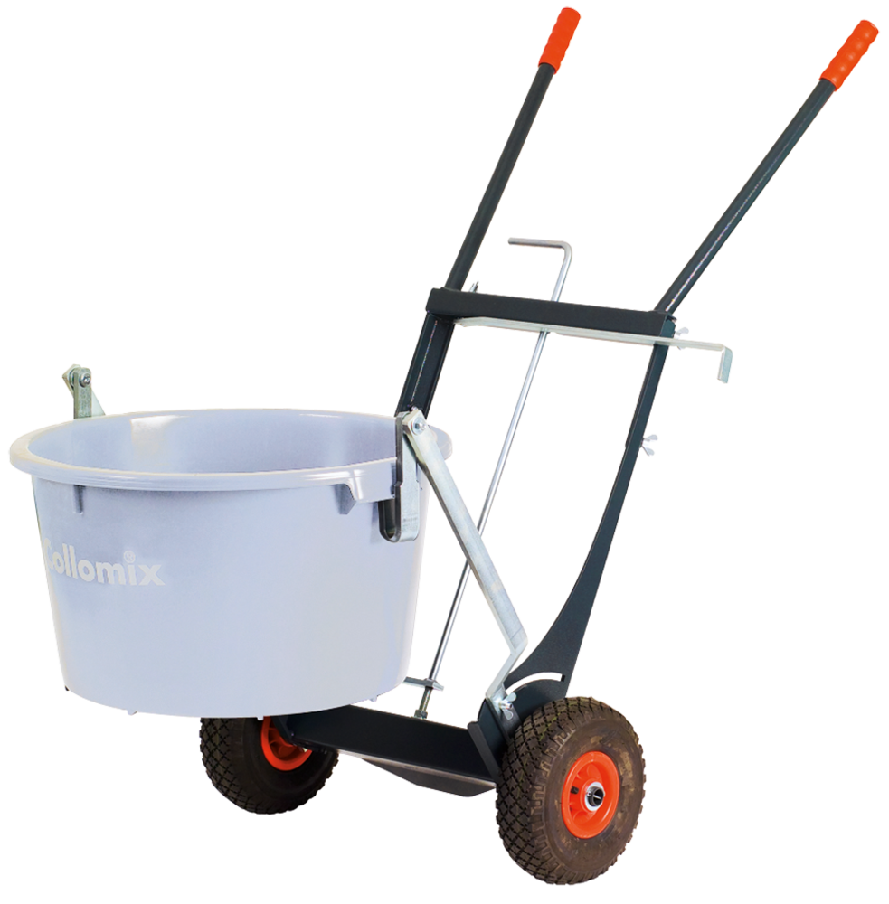 Wózek transportowy na pojemnik 65 l, z przyrządem do wylewania