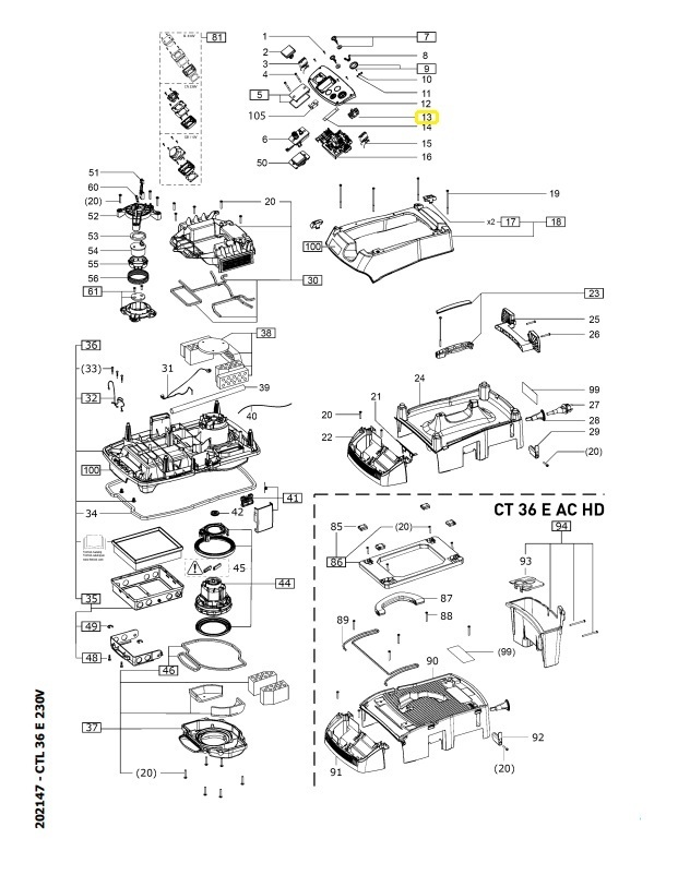 Festool Przełącznik odkurzacza CT 26/36/48 - 498082
