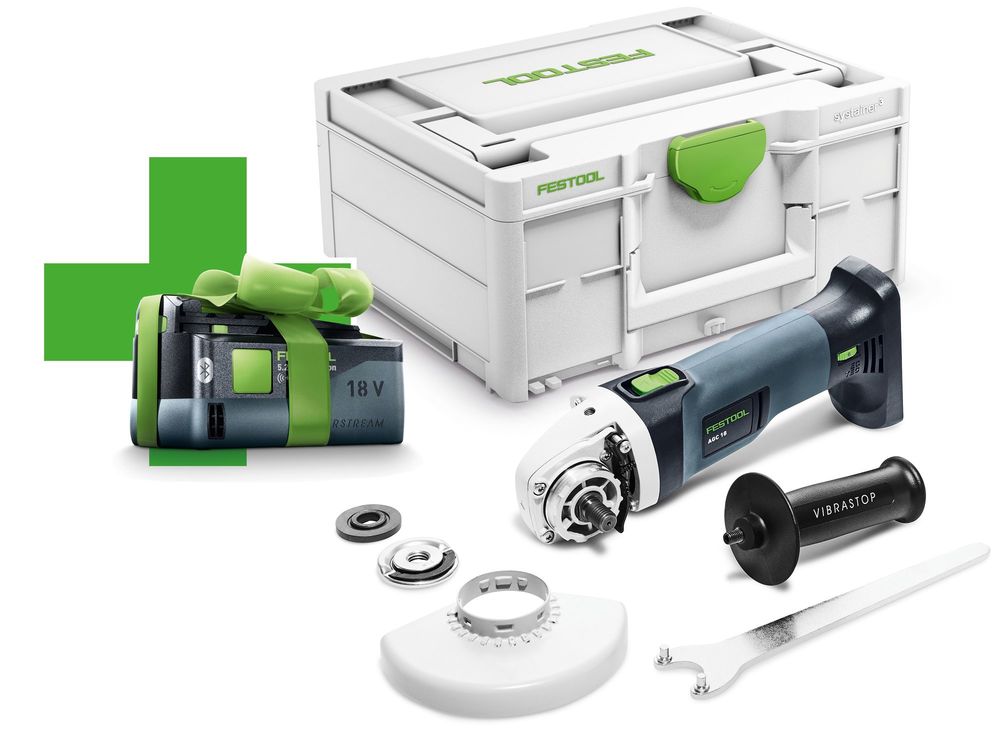 Festool Akumulatorowa szlifierka kątowa AGC 18-125 EB-Basic-5,0 - 577031 + Akumulator BP 18 Li 5,0 ASI
