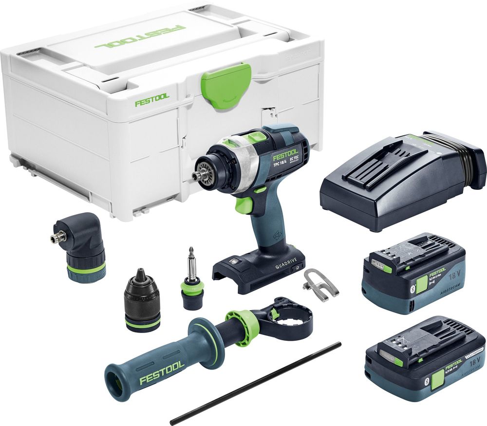 Festool Akumulatorowa wiertarko-wkrętarka udarowa TPC 18/4 5,2/4,0 I-Set QUADRIVE - 577247