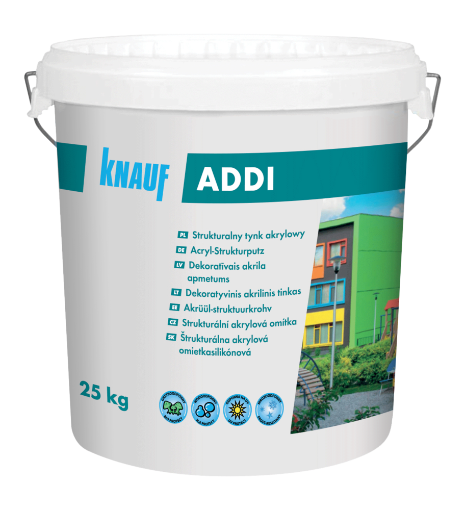 Knauf Tynk akrylowy Addi R 25 kg bezbarwny do barwienia / Baza C, 2 mm