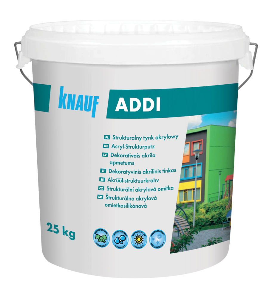 Knauf Tynk akrylowy Addi S 25 kg biały i do barwienia / Baza A, 2 mm