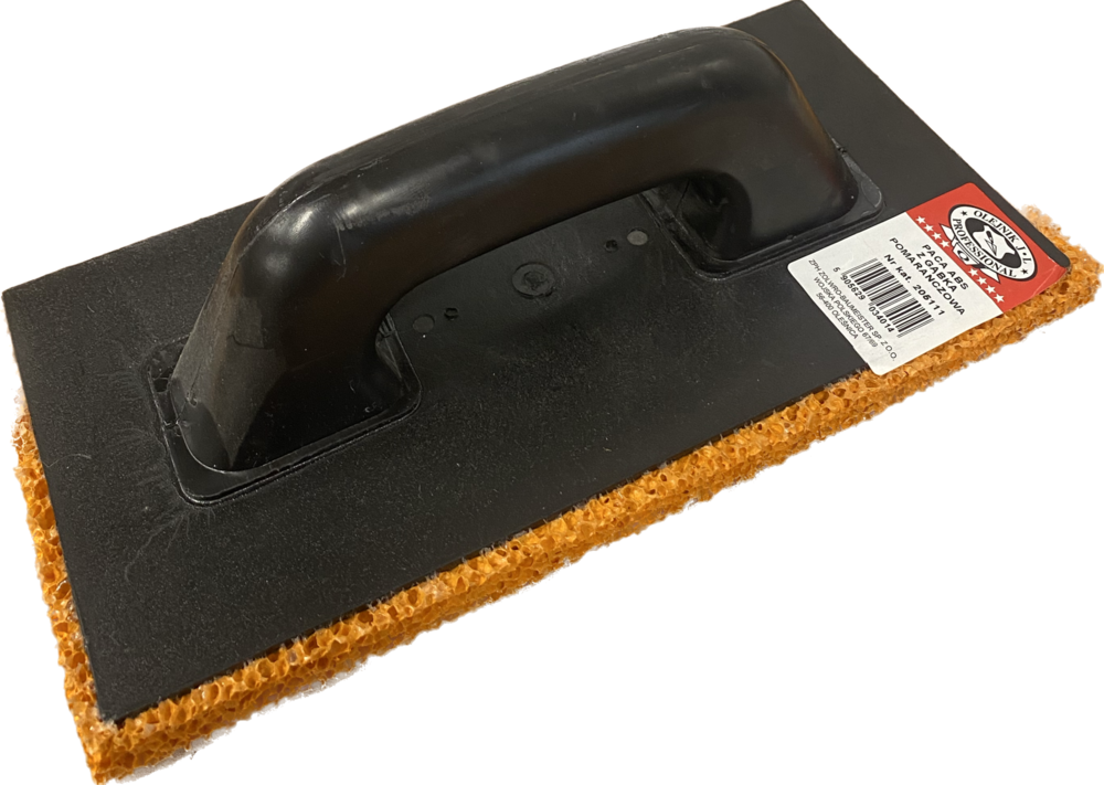 Paca z tworzywa ABS - gumowa gąbka pomarańczowa 280x140x18 MM - OLEJNIK