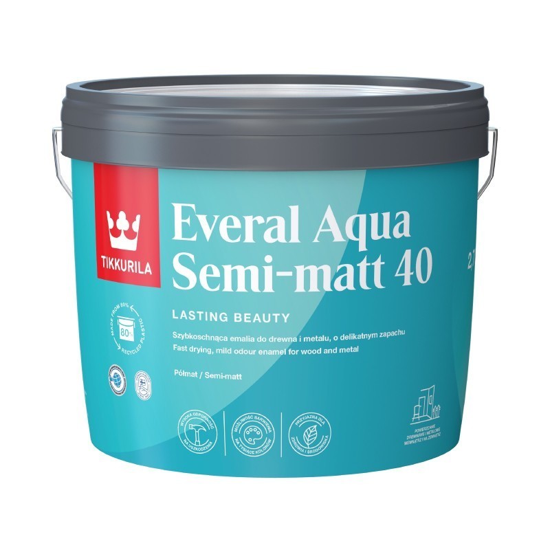 Tikkurila everal aqua  semi matt 40 baza a-2,7l