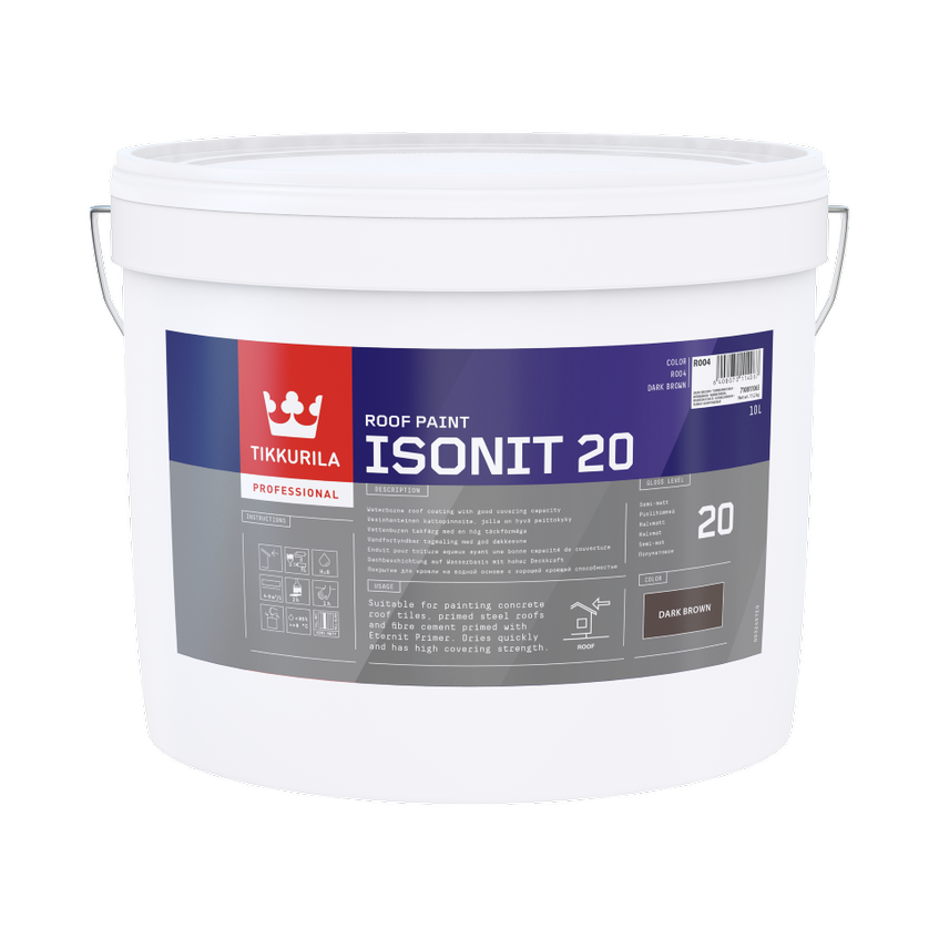 Tikkurila Isonit Gloss [20] Dark Brown TVT R004 10L NOWOŚĆ