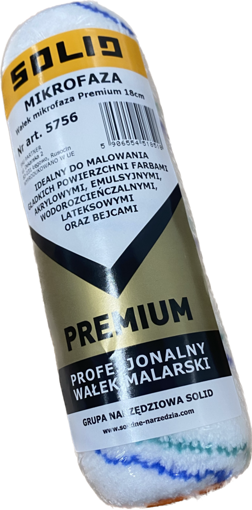 Wałek do malowania Mikrofaza Premium 18 cm nr 5757 - Solid