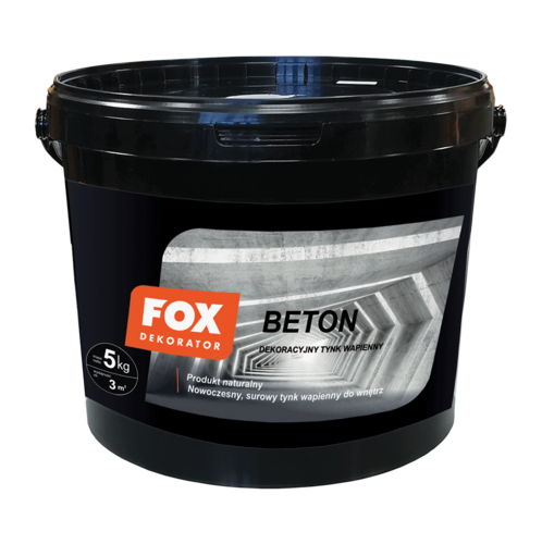 FOX DEKORATOR BETON dekoracyjny tynk wapienny 5kg