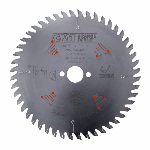 CMT Piła chromowana wyciszona D160 F20 Z48 2,2/1,6 ATB (285.760.48H)