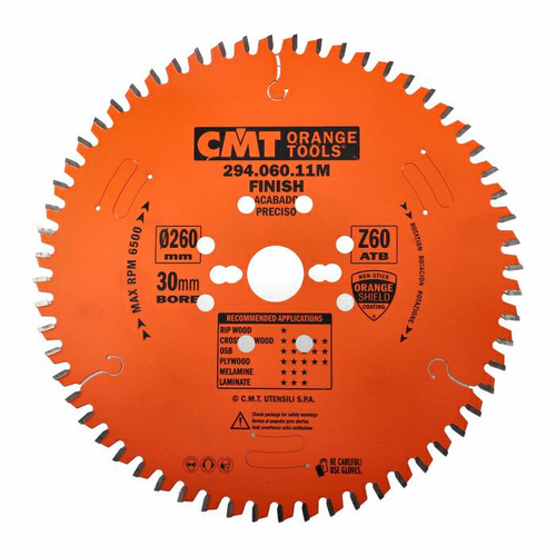 CMT Piła do cięcia poprzecznego i wzdłużnego D260 F30 Z60N K2,5/1,8 (294.060.11M)
