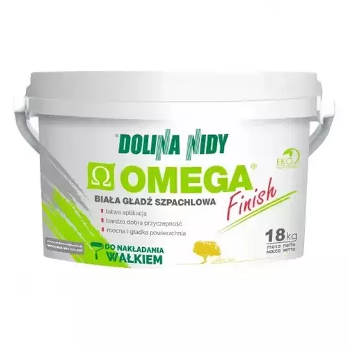 Biała gładź szpachlowa Omega Finish - 18 kg Dolina Nidy