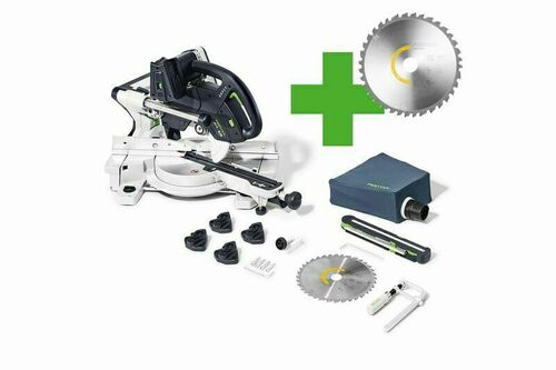 Festool Akumulatorowa ukośnica przesuwna KAPEX KSC 60 EB-Basic Mt Edt - 578179 + Tarcza pilarska WOOD UNIVERSAL HW 216x2,3x30...