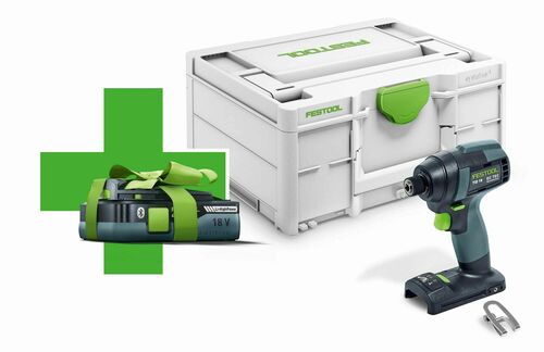 Festool Akumulatorowa zakrętarka udarowa TID 18 BASIC-4,0 - 577054 + Akumulator HighPower BP 18 Li 4,0 HPC-ASI