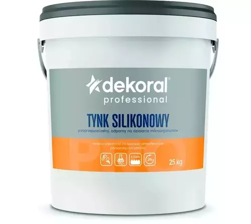 Dekoral Professional Tynk Silokonowy--biały 25 kg