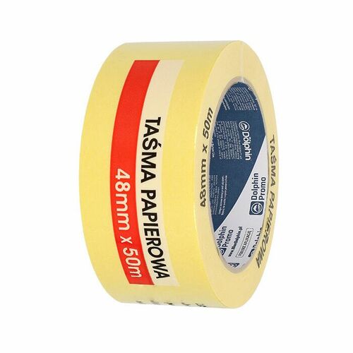 Taśma malarska papierowa 48mm x 32m ŻÓŁTA Blue Dolphin 545