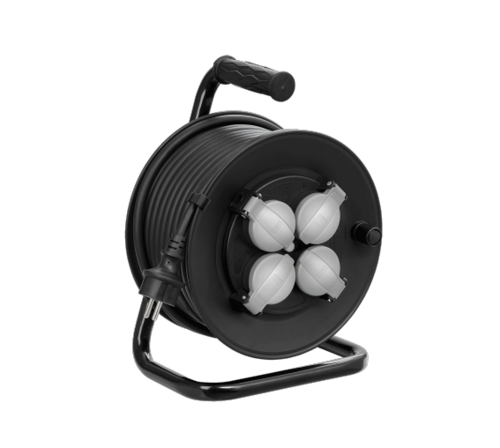 Przedłużacz bębnowy IP44 25m Lena Lighting Cable Reel - 4 gniazda - 3x1.5mm² (PL-FR Standard)