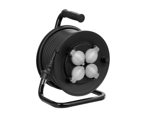 Przedłużacz bębnowy IP44 25m Lena Lighting Cable Reel - 4 gniazda - 3x2.5mm² (PL-FR Standard)