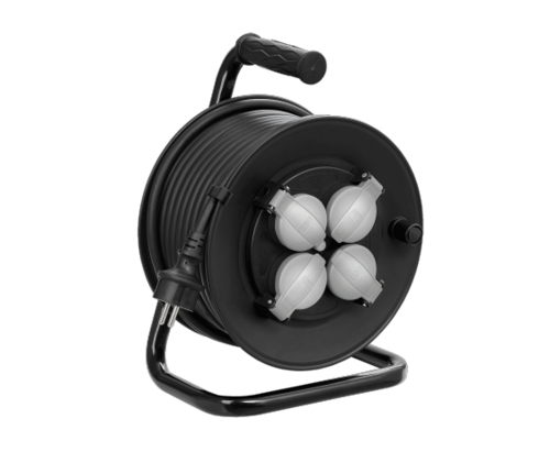 Przedłużacz bębnowy IP44 40m Lena Lighting Cable Reel - 4 gniazda - 3x2.5mm² (PL-FR Standard)