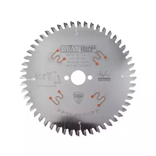CMT Piła do kompozytów tarcza pilarska chromowana 160x20mm 52Z 281.761.52H
