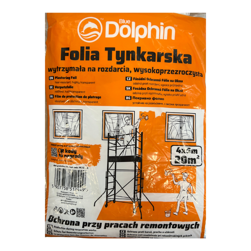 Folia Tynkarska 4x5m (20m2) Blue Dolphin - grubsza