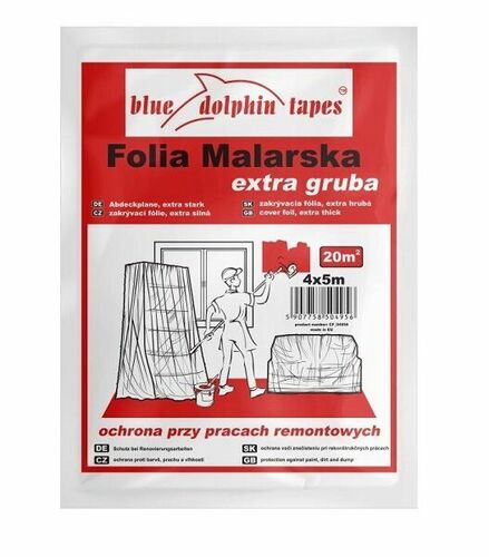 Folia Malarska BDT EXTRA GRUBA CF-890 4 m x 5 m Blue Dolphin