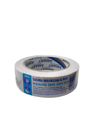TAŚMA MASKUJĄCA PCV BIAŁA SOFT 48 mm x 25 m – Smart Adhesive Tape