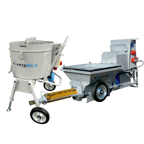 Mieszarka bębnowa Kaleta MIX-21 + Agregat do tynków tradycyjnych Kaleta 150