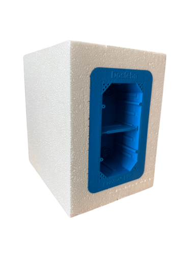 Podwójne gniazdko elektryczne zewnętrzne do elewacji Eldoline-EPS - 300mm 210x150mm Dosteba 6014530