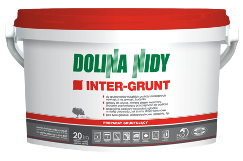 Inter-Grunt preparat gruntujący - czerwony grunt 20 kg - Dolina Nidy
