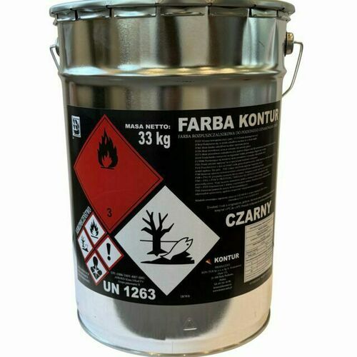 Farba drogowa czarna 33kg - KONTUR