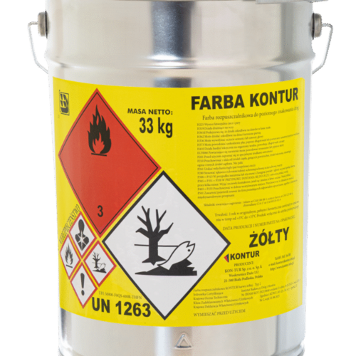 Farba drogowa żółta 33kg - KONTUR