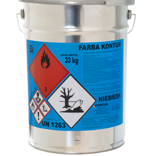 Farba drogowa niebieska 33kg - KONTUR