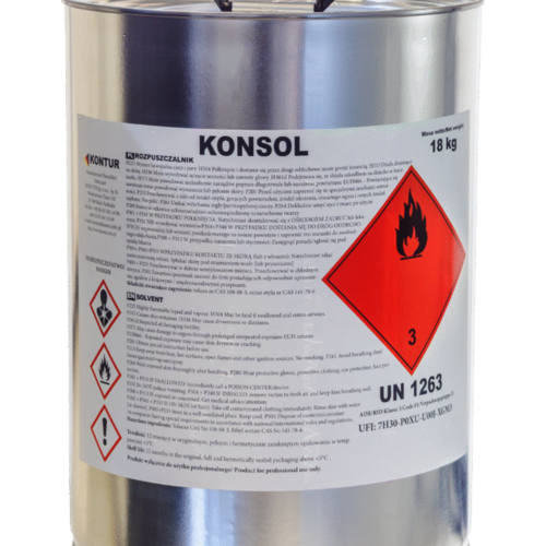 Rozpuszczalnik do farb drogowych 18kg KONSOL - KONTUR