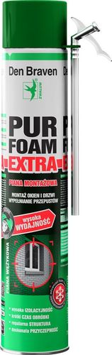 Pianka montażowa PUR FOAM Extra / Den Braven - okna i drzwi - 750 ml