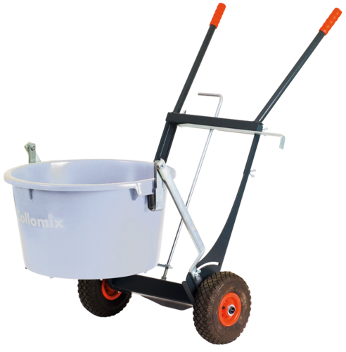 Wózek transportowy na pojemnik 65 l, z przyrządem do wylewania