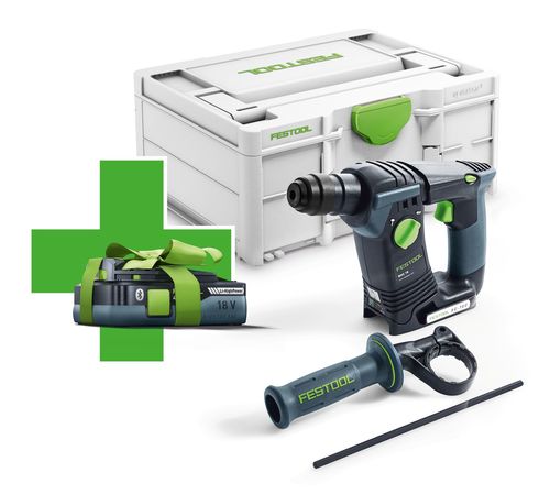Festool Młotowiertarka akumulatorowa BHC 18-Basic-4,0 - 577057 + Akumulator HighPower BP 18 Li 4,0 HPC-ASI