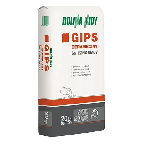 Gips ceramiczny śnieżnobiały 20 kg - Dolina Nidy