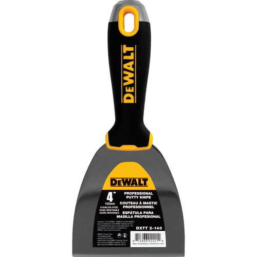 Szpachelka ze stali nierdzewnej uchwyt Soft Grip DEWALT 4" 2-140